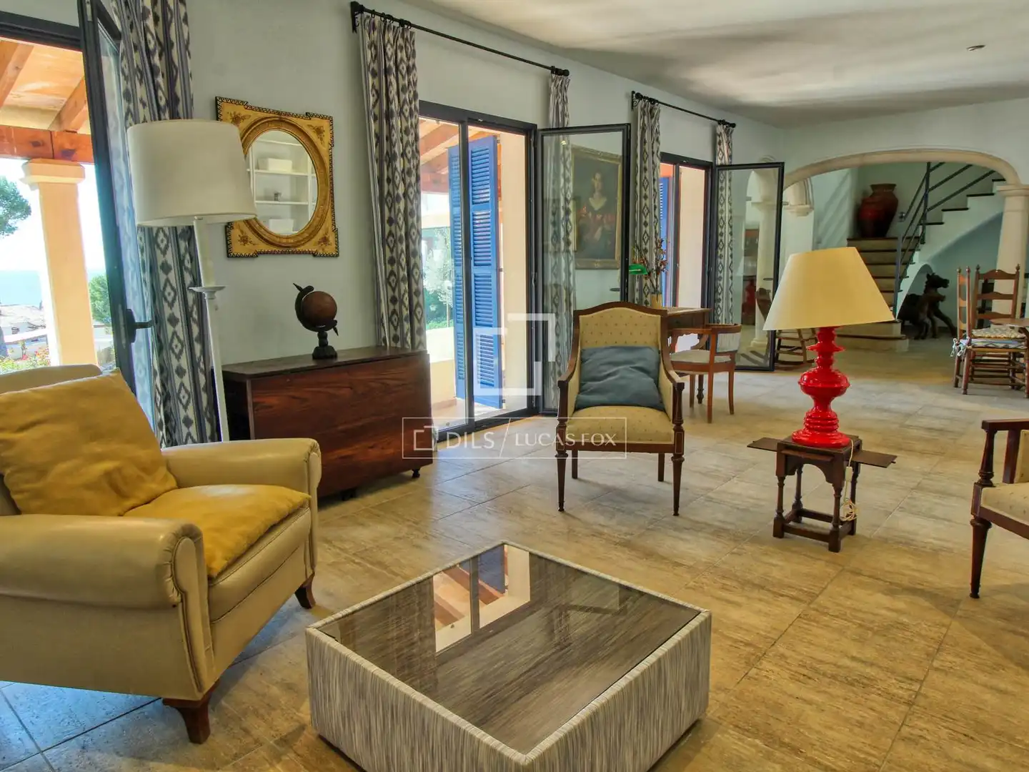 Living room of Country homes for rent in Andratx  with Air Conditioner, Heating and Private garden