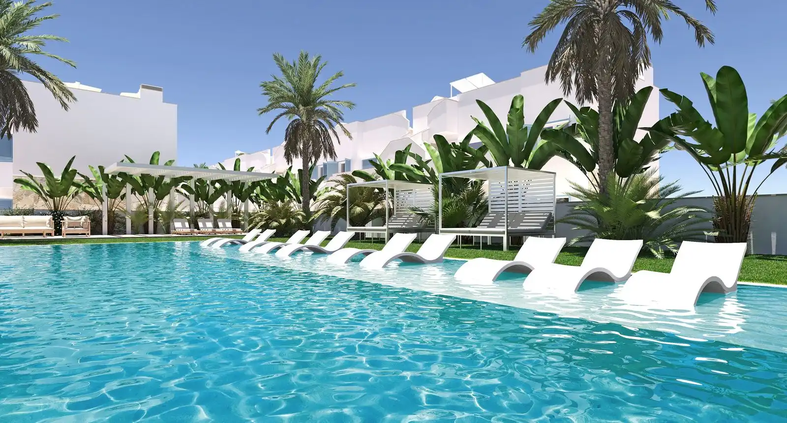 Piscina de Apartamento en venta en Pilar de la Horadada con Jardín privado, Terraza y Piscina comunitaria