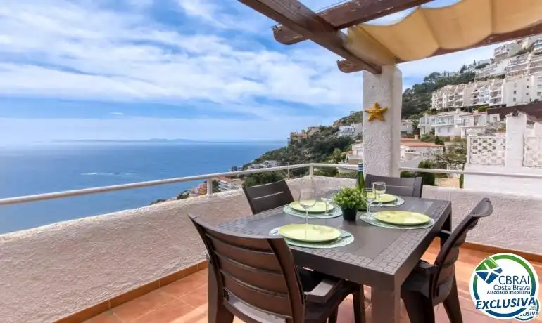 Terraza de Finca rústica en venta en Roses con Calefacción, Amueblado y Piscina comunitaria