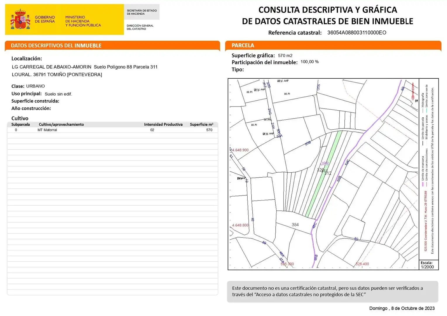 Vista exterior de Terreno en venta en Tomiño