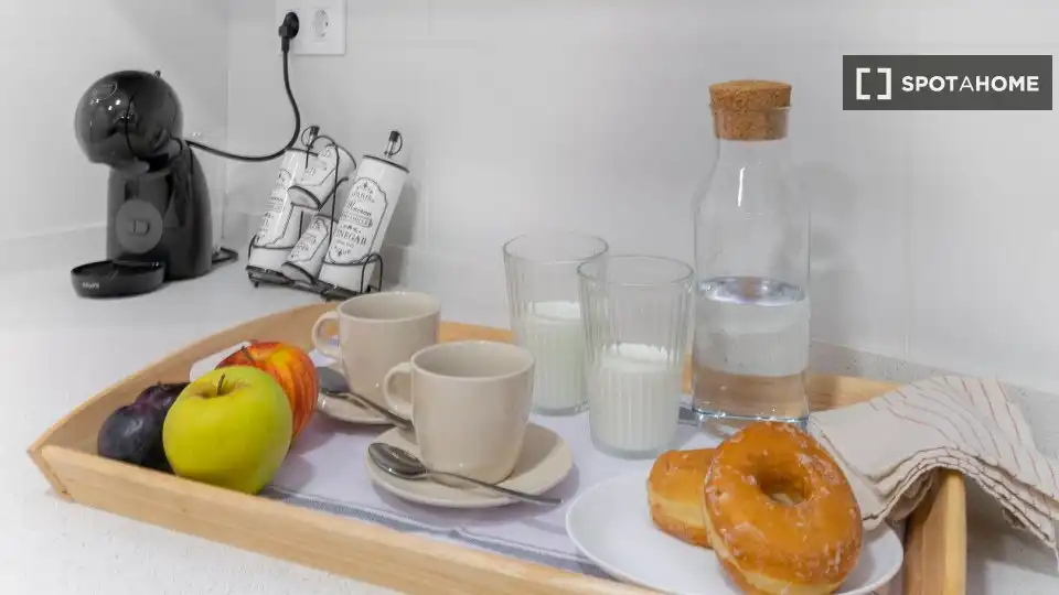 Kitchen of Flat for share in Barcelona  with Air Conditioner, Heating and Terrace