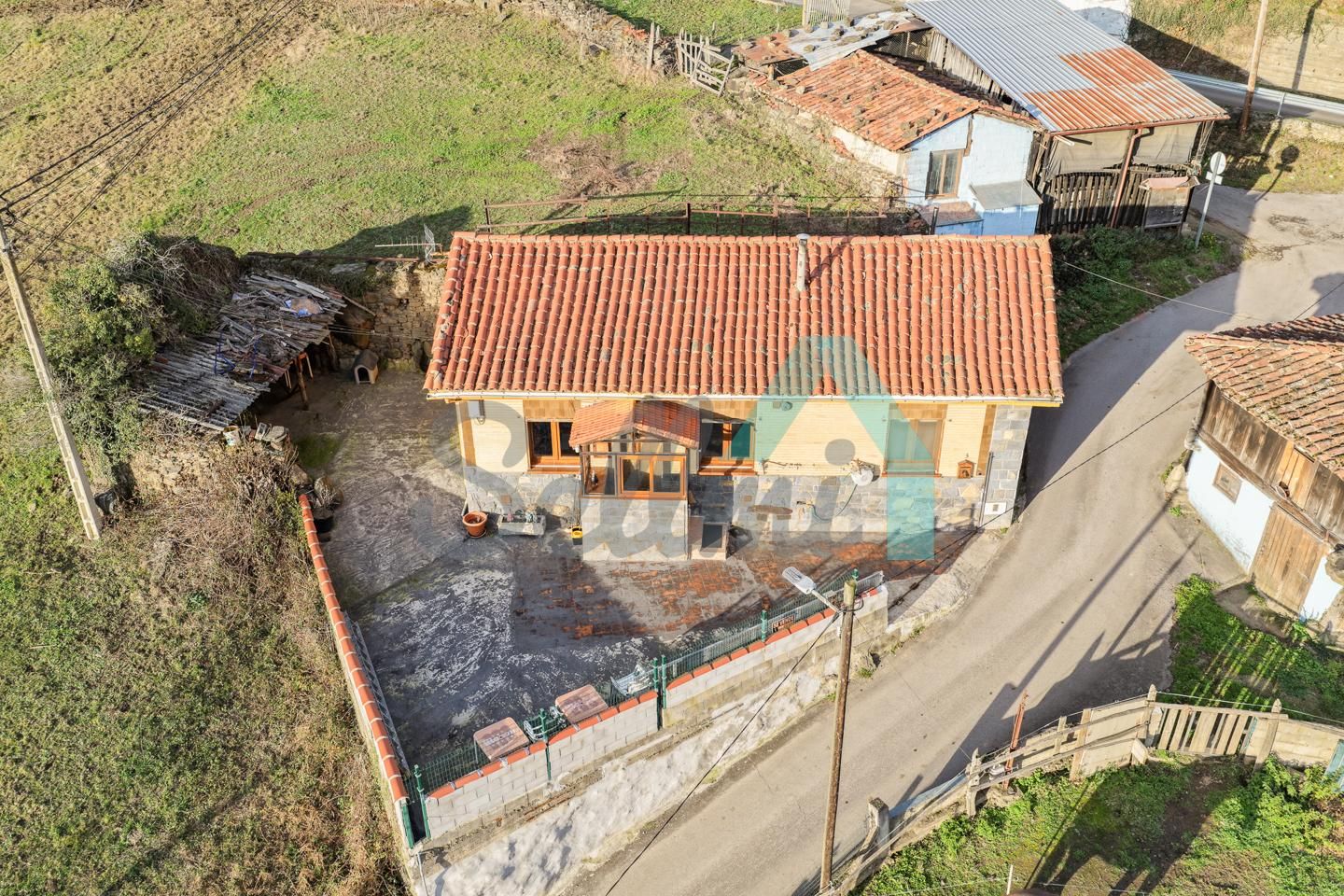 Vista exterior de Casa o chalet en venta en Mieres (Asturias) con Calefacción, Jardín privado y Terraza