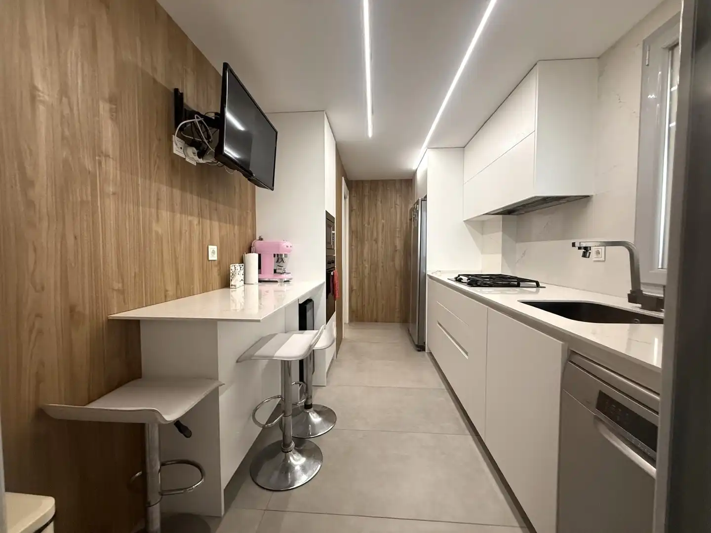 Cocina de Piso de alquiler en Almería con Aire acondicionado, Calefacción y Terraza