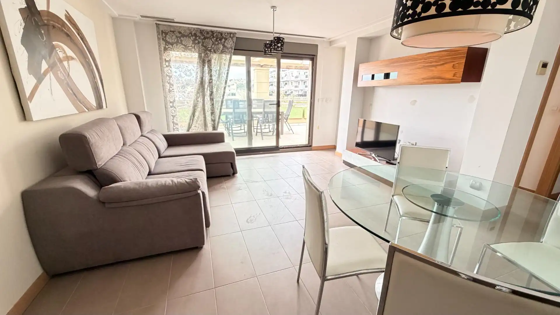 Living room of Apartments for sale in Elche / Elx  with Air Conditioner, Private garden and Terrace