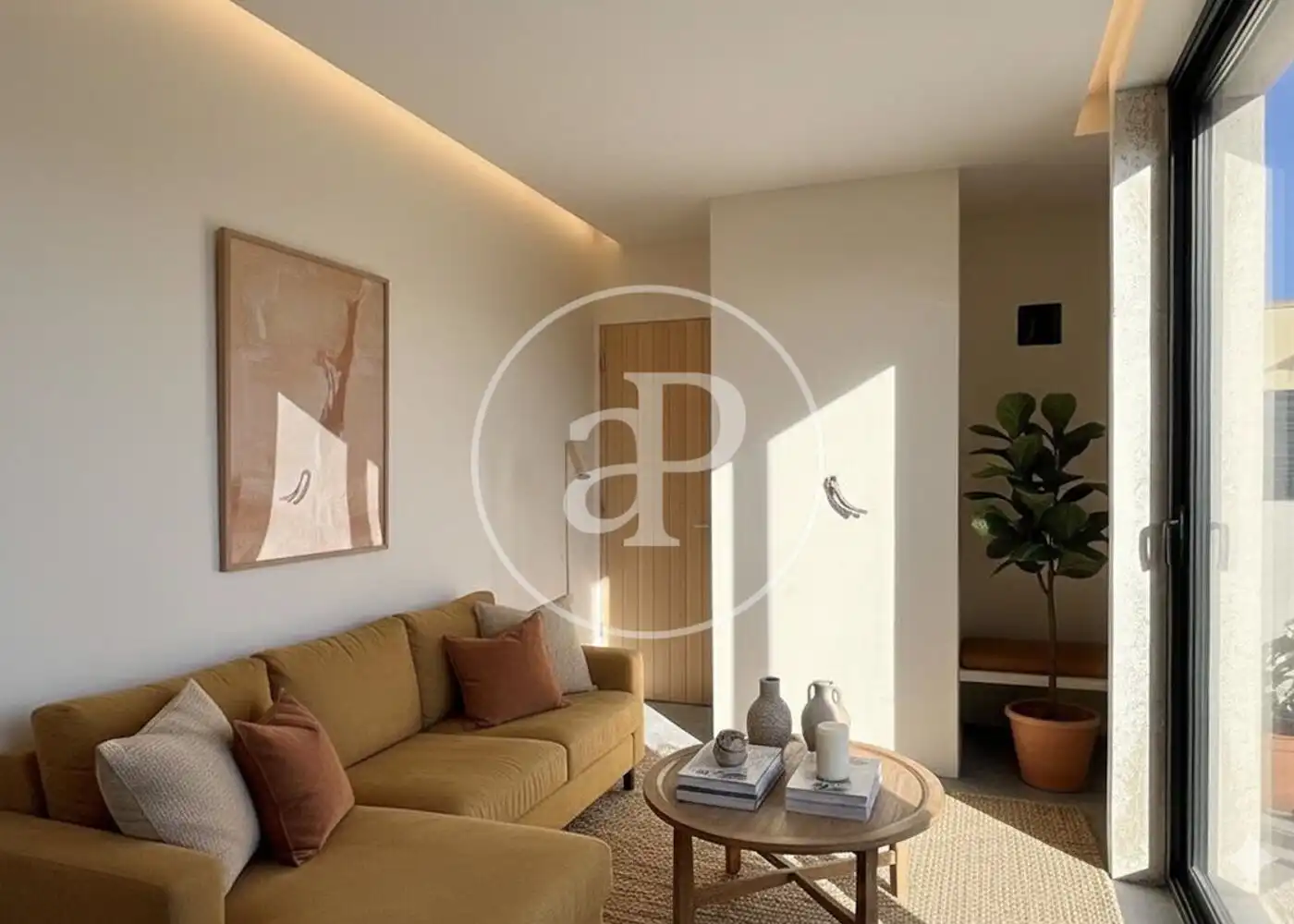 Sala de estar de Piso en venta en  Madrid Capital con Aire acondicionado, Calefacción y Terraza