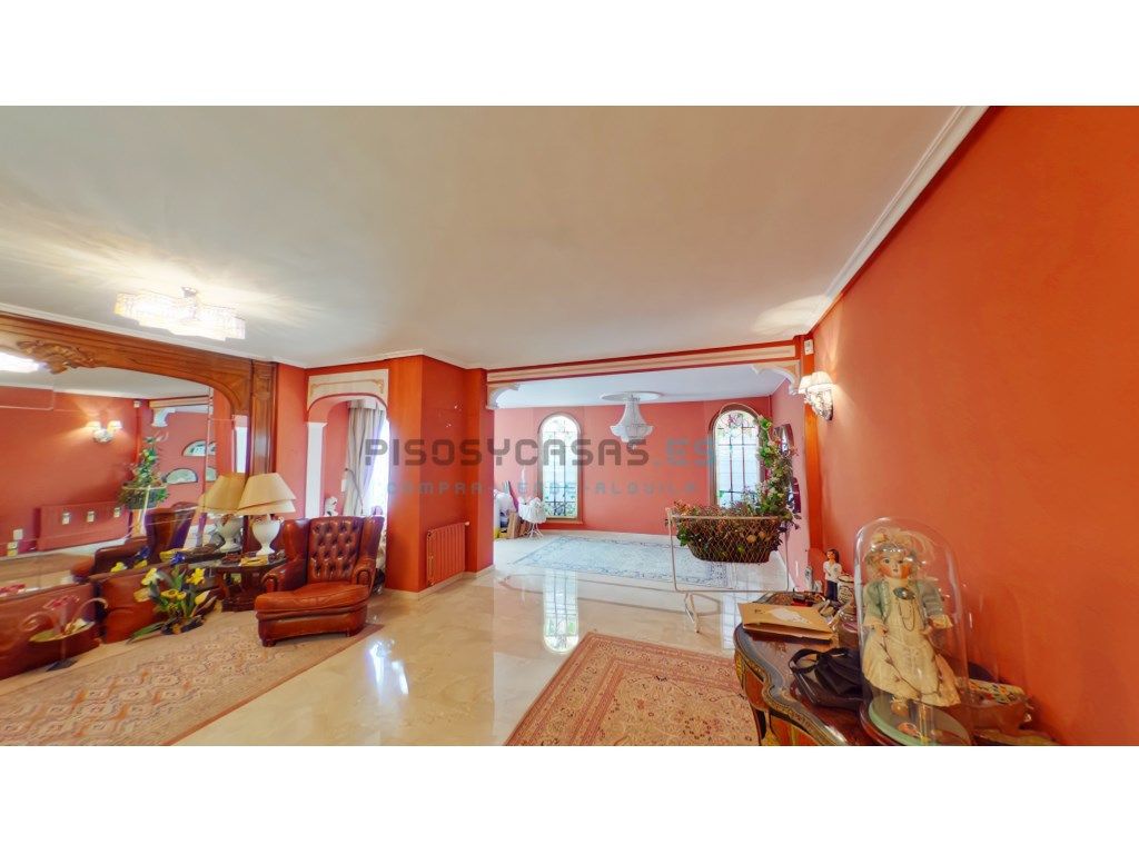 Living room of Single-family semi-detached for sale in  Zaragoza Capital  with Air Conditioner, Private garden and Terrace