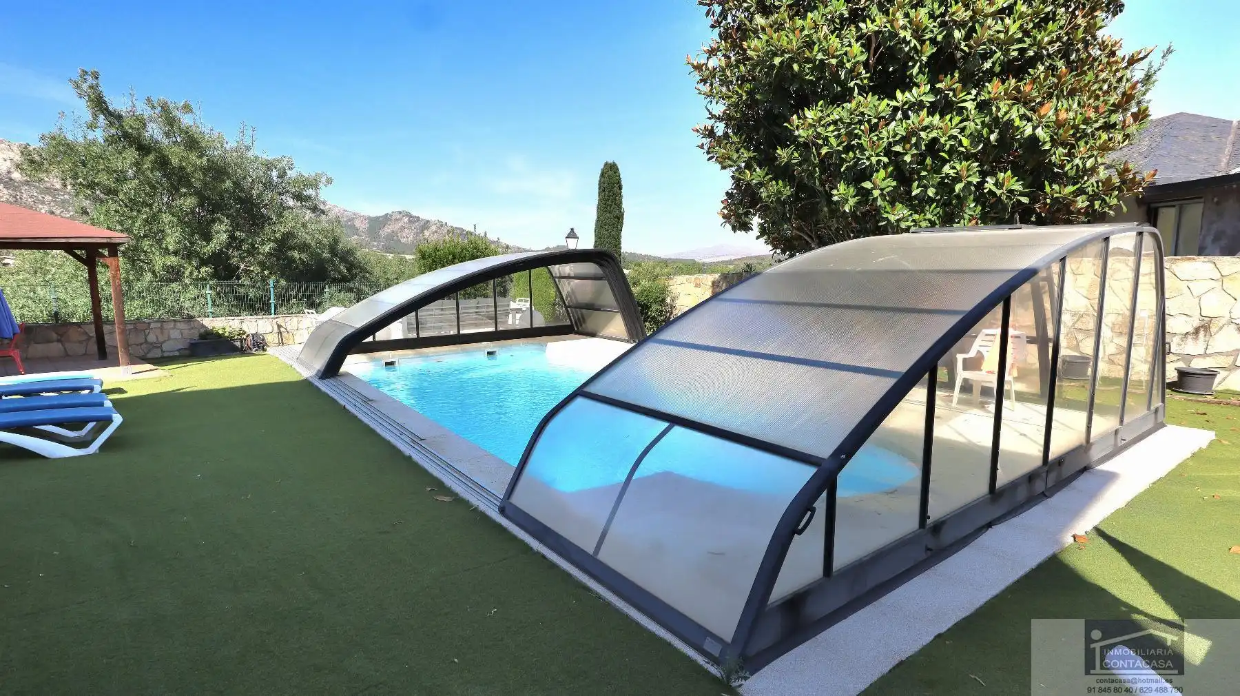 Piscina de Casa o chalet en venta en El Boalo - Cerceda – Mataelpino con Aire acondicionado, Calefacción y Terraza