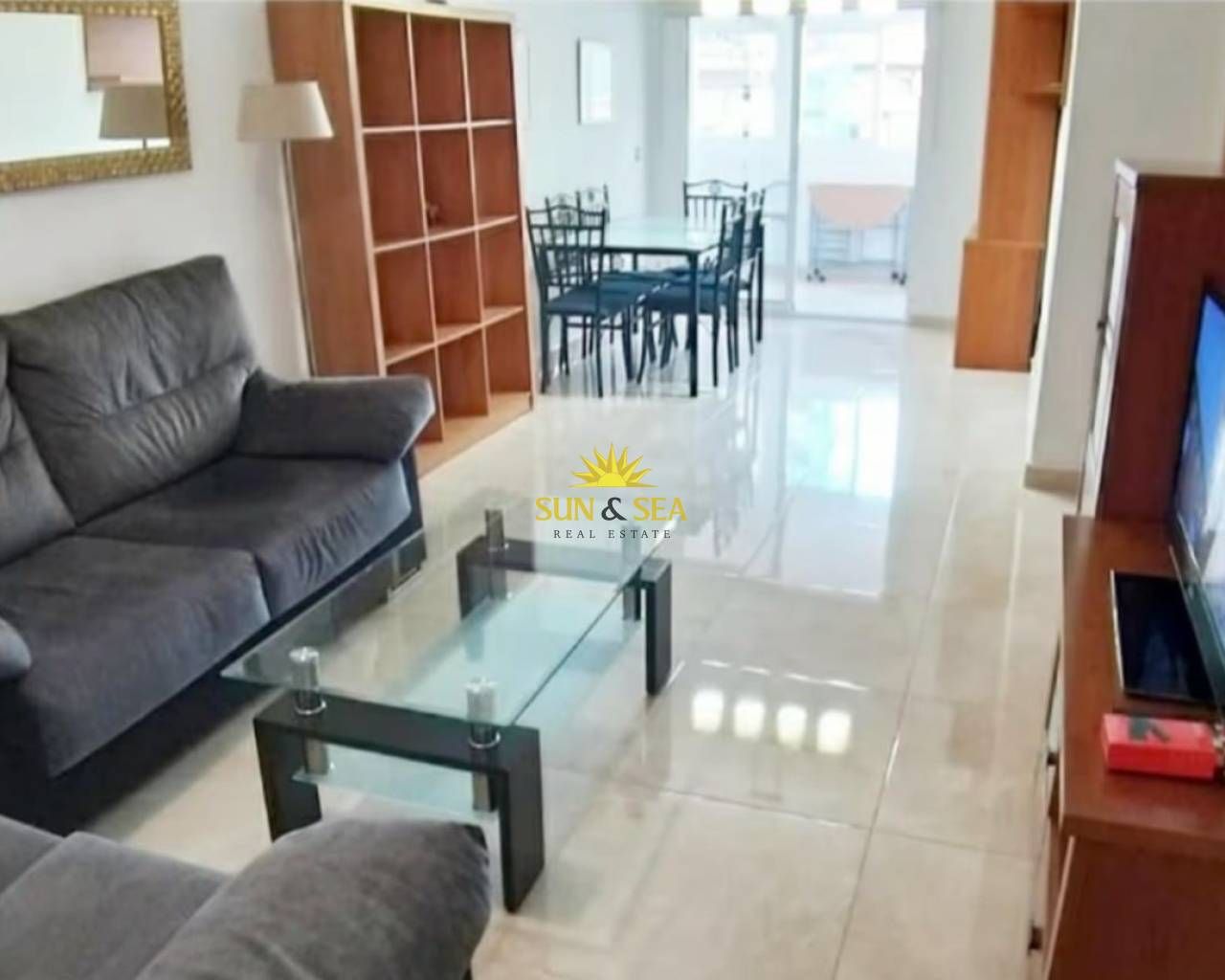 Living room of Apartment to rent in Alicante / Alacant  with Air Conditioner, Heating and Furnished