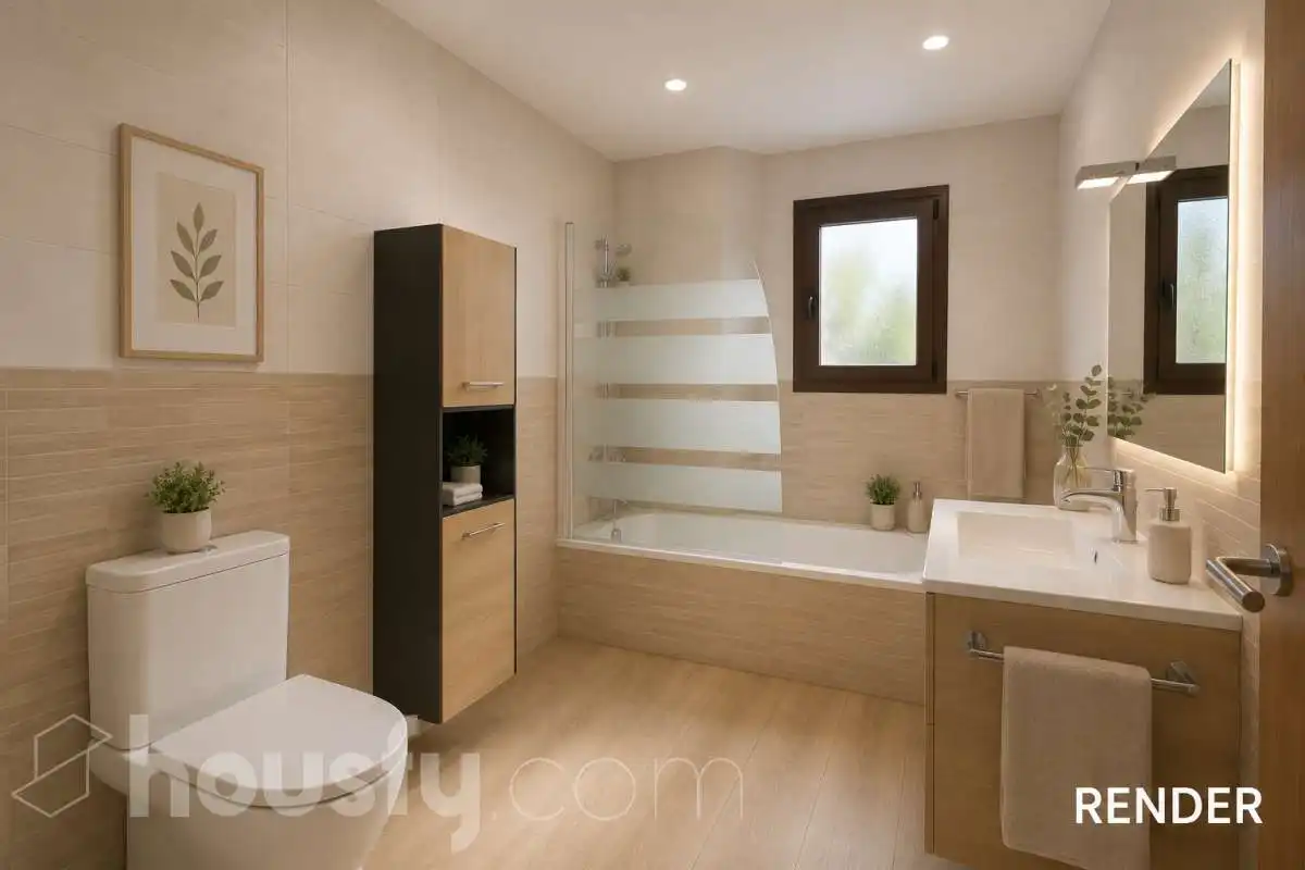 Baño de Casa o chalet en venta en Sant Julià de Ramis con Calefacción, Jardín privado y Terraza
