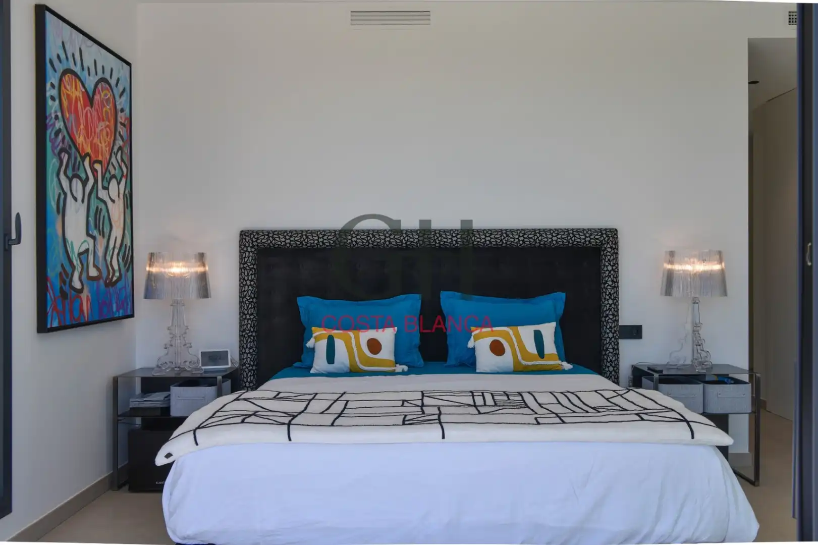 Schlafzimmer von Haus oder Chalet zum Verkauf in Moraira mit Klimaanlage, Heizung und Privatgarten