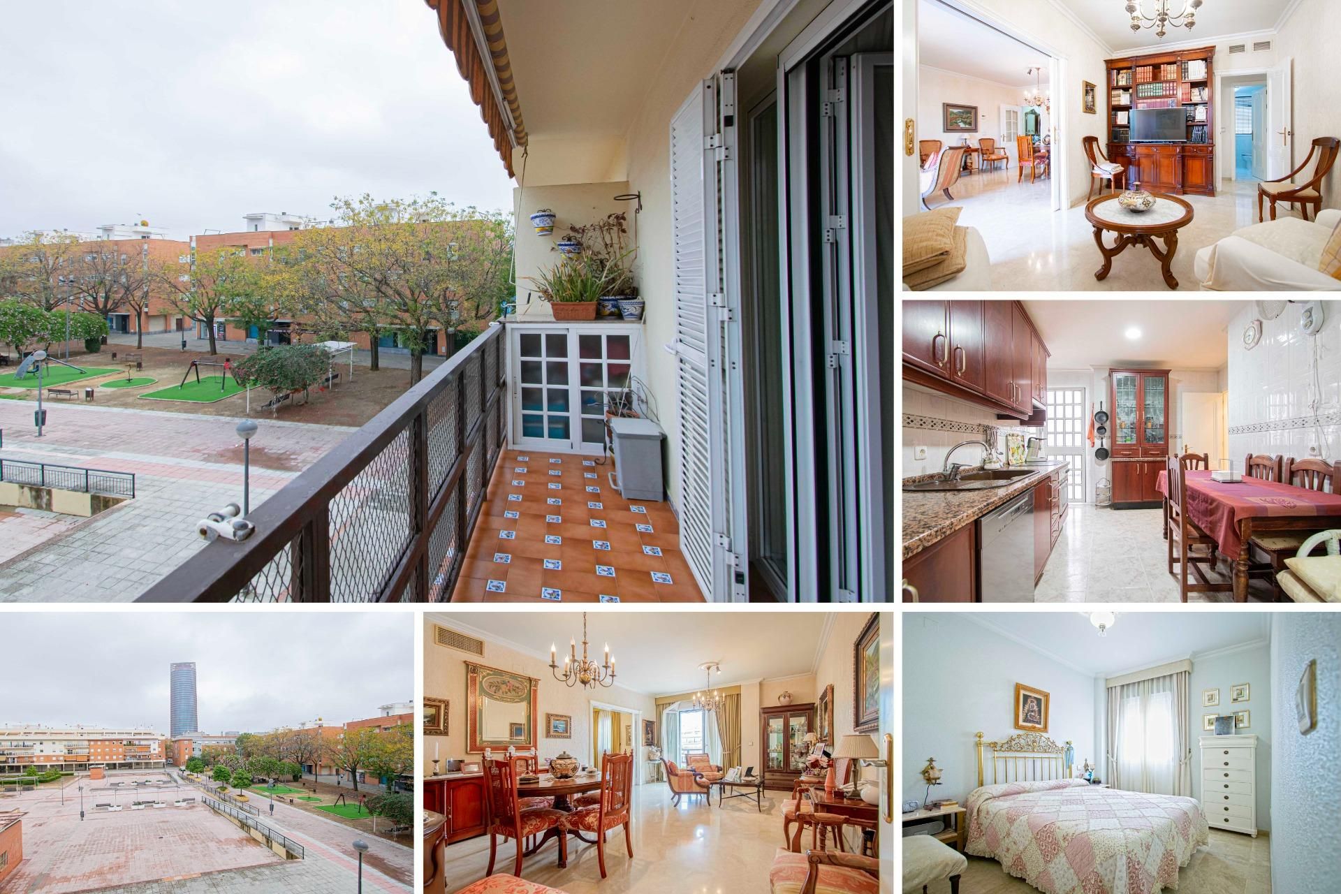 Exterior view of Flat for sale in  Sevilla Capital  with Air Conditioner, Heating and Terrace