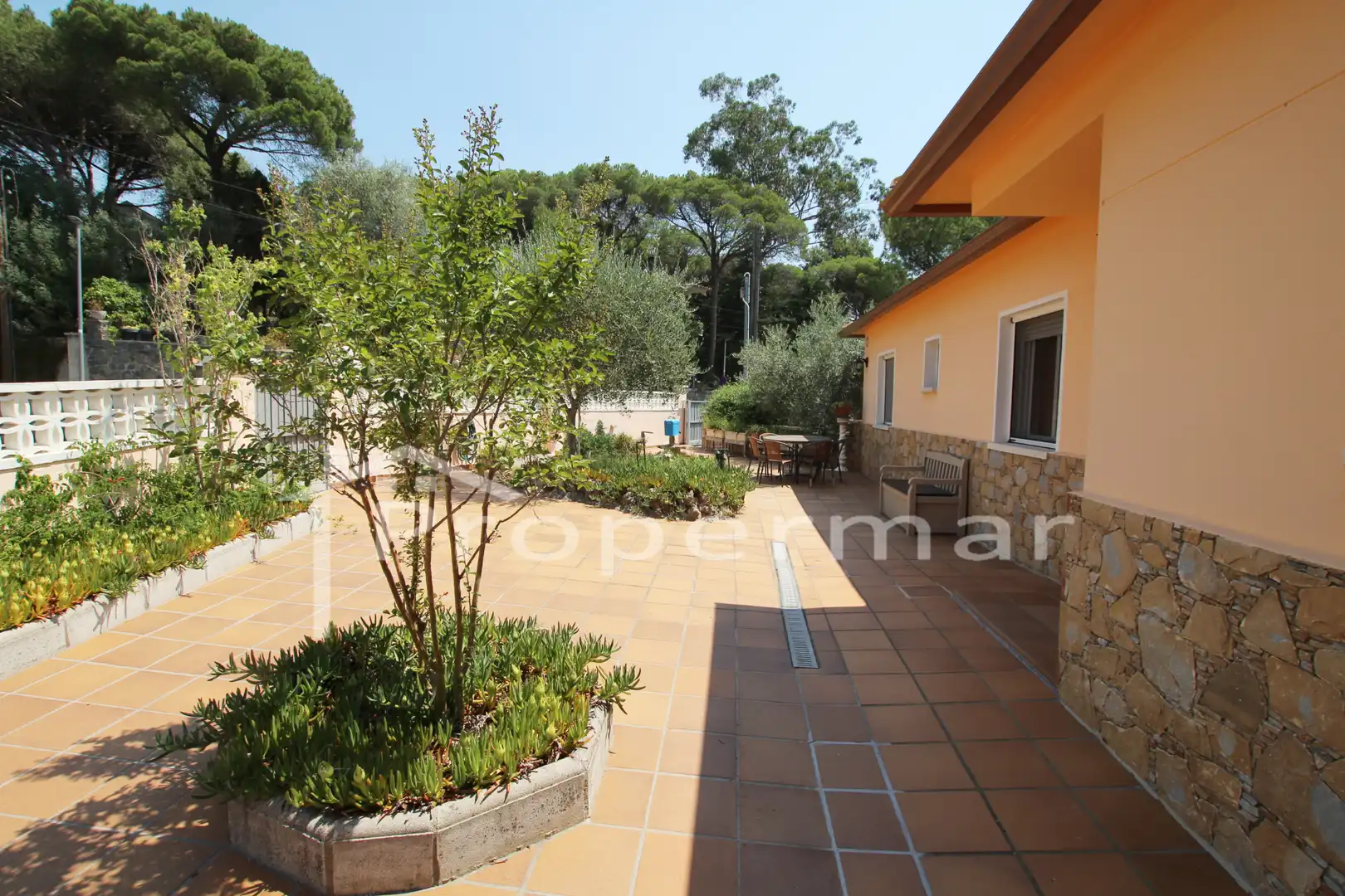 Terraza de Casa o chalet en venta en Sant Pere de Vilamajor con Calefacción, Jardín privado y Piscina