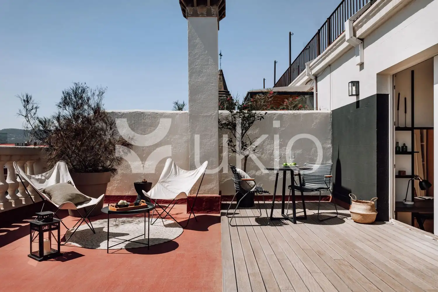 Terraza de Apartamento de alquiler en Barcelona con Aire acondicionado, Calefacción y Terraza