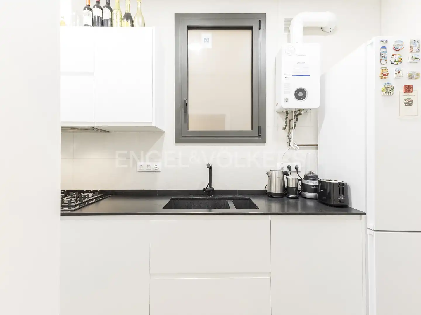 Küche von Wohnung zur Miete in Barcelona mit Klimaanlage, Heizung und Parkett