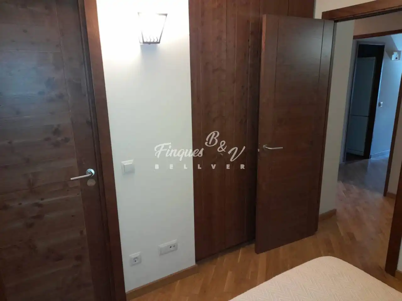 Schlafzimmer von Wohnung zur Miete in Bellver de Cerdanya mit Heizung, Parkett und Möbliert