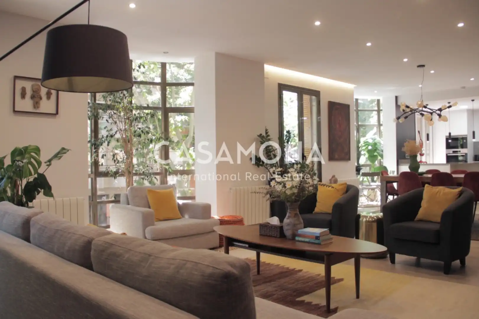 Wohnzimmer von Wohnungen zur Miete in Barcelona mit Klimaanlage, Heizung und Terrasse