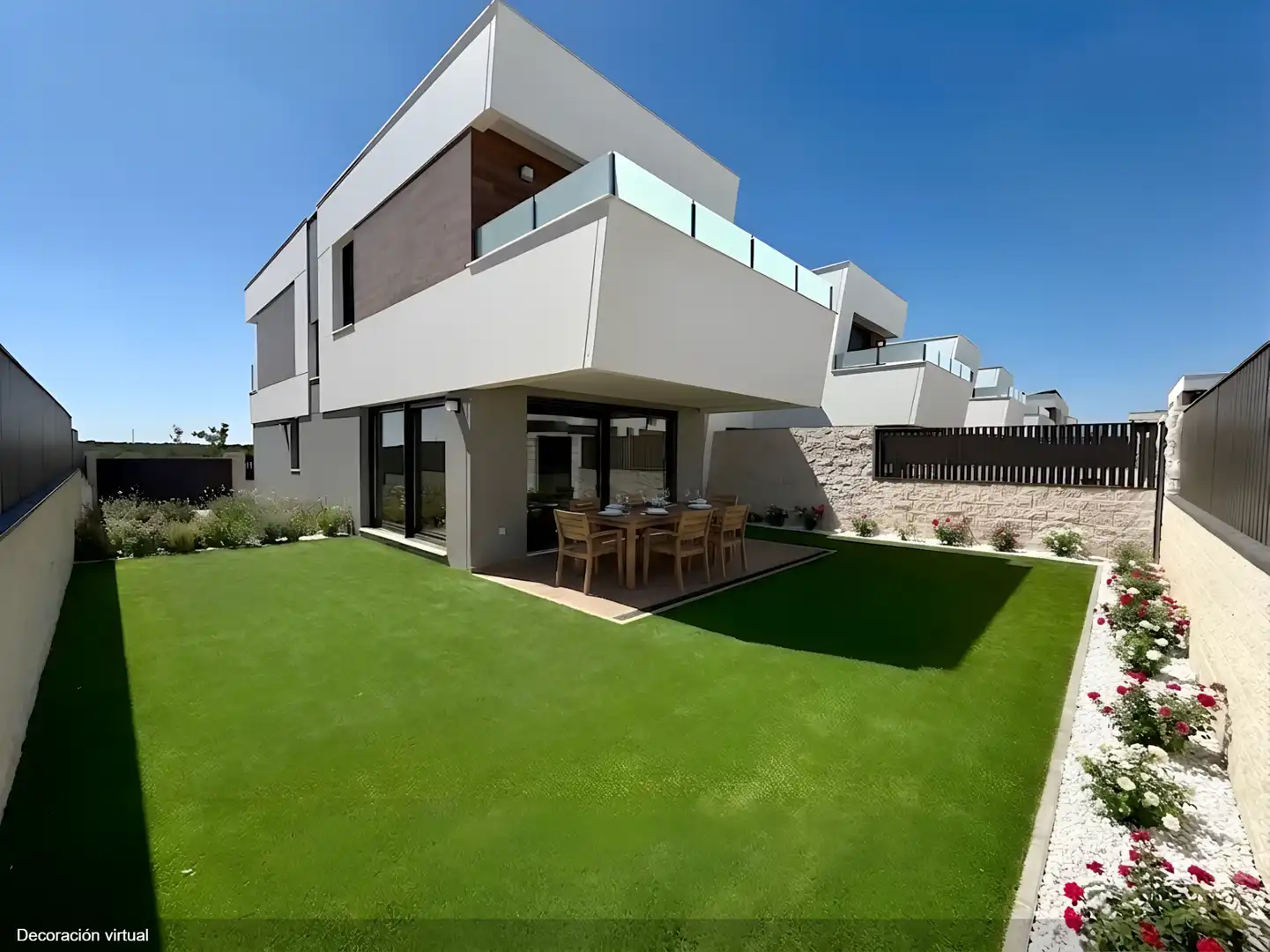 Terrassa de Casa adosada en venda en Villaviciosa de Odón amb Calefacció, Jardí privat i Terrassa