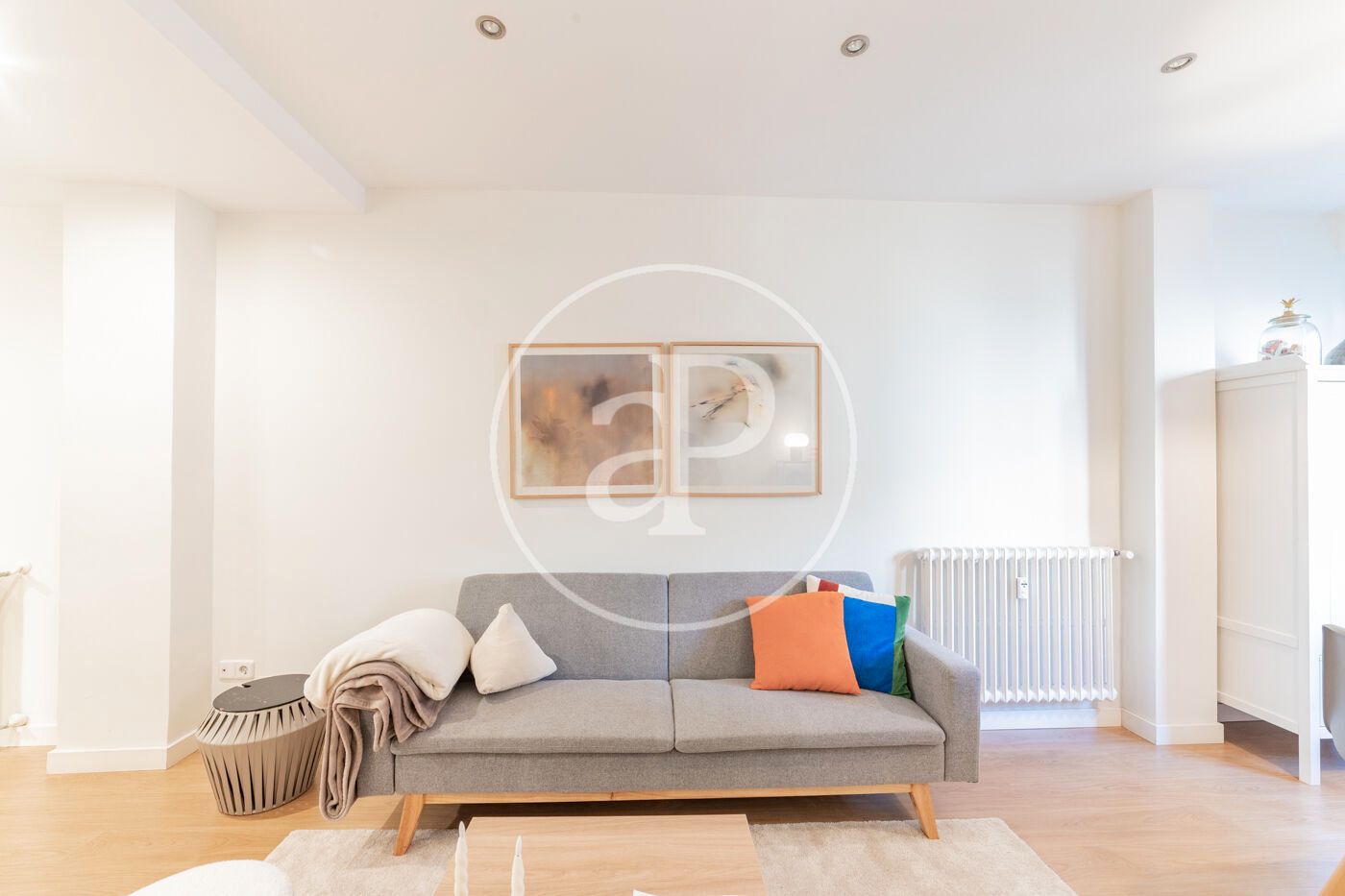 Living room of Flat for rent in  Madrid Capital  with Air Conditioner, Heating and Furnished
