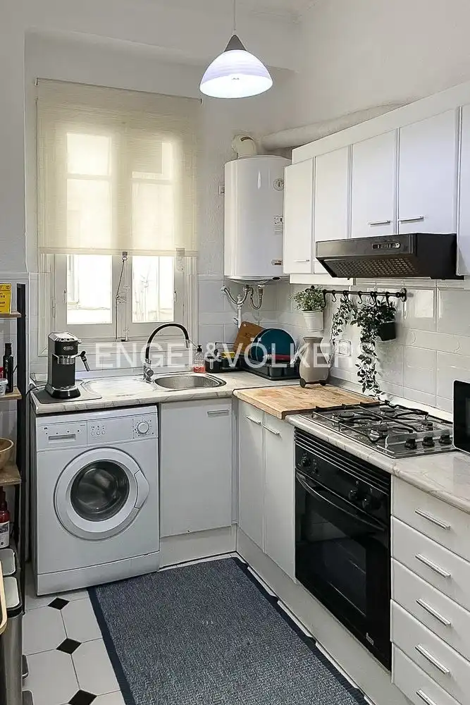 Küche von Wohnung zur Miete in Valencia mit Klimaanlage, Heizung und Möbliert