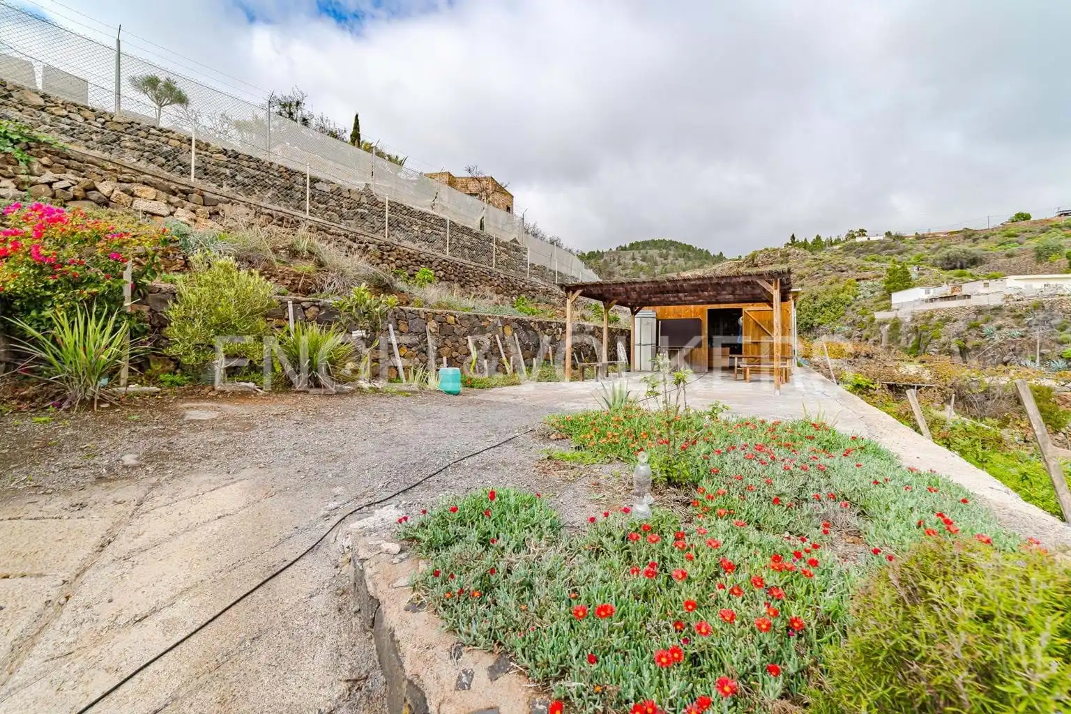 Exterior view of Houses for sale in Granadilla de Abona  with Terrace, Swimming Pool and Furnished