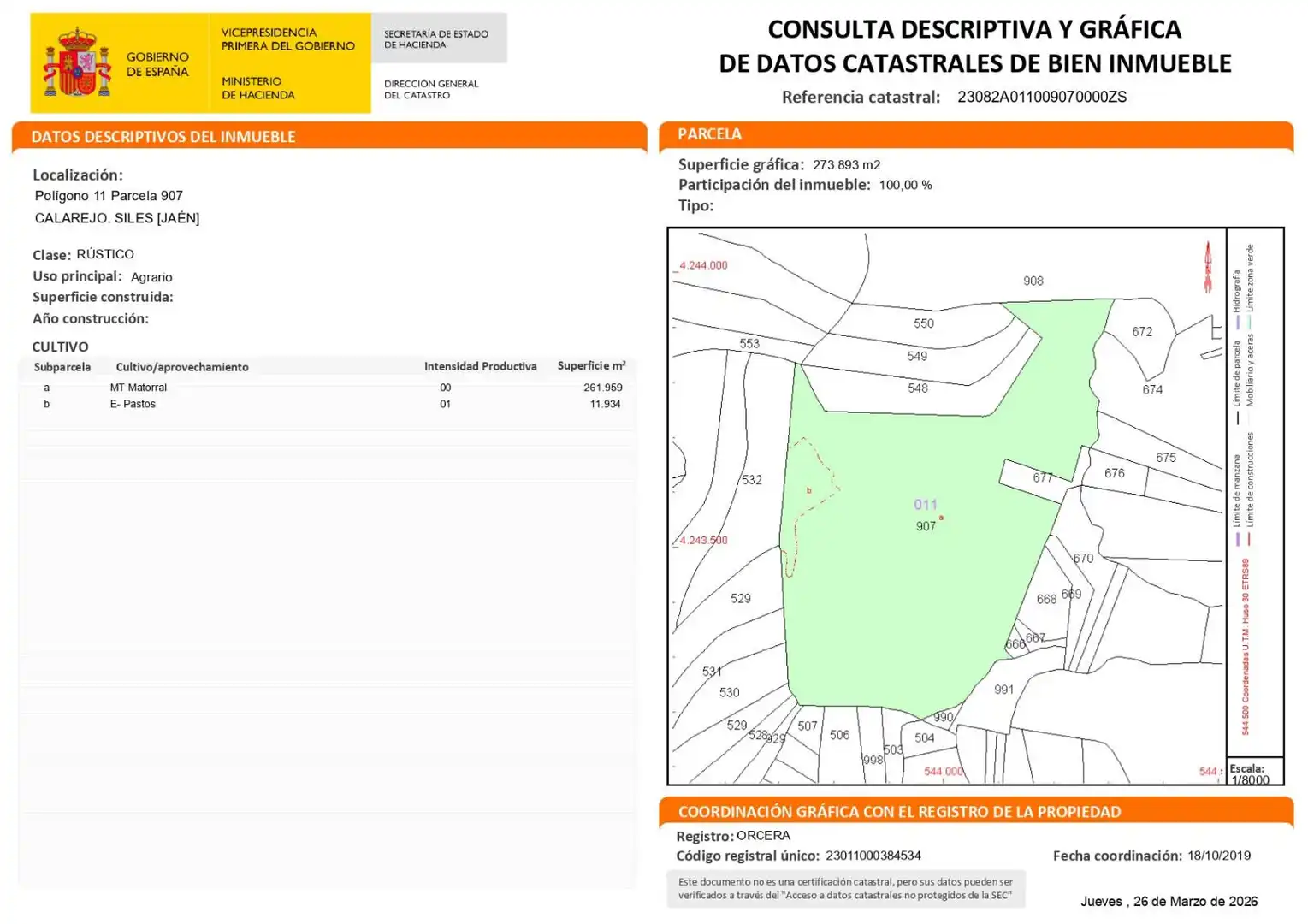 Exterior view of Land for sale in Siles