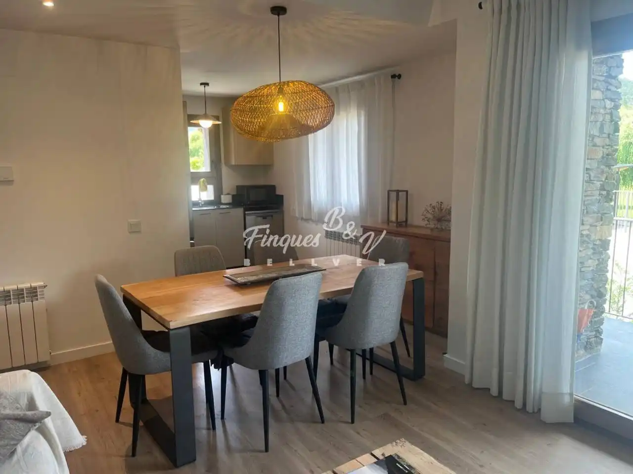 Esszimmer von Wohnungen zum Verkauf in Bellver de Cerdanya mit Klimaanlage, Heizung und Parkett