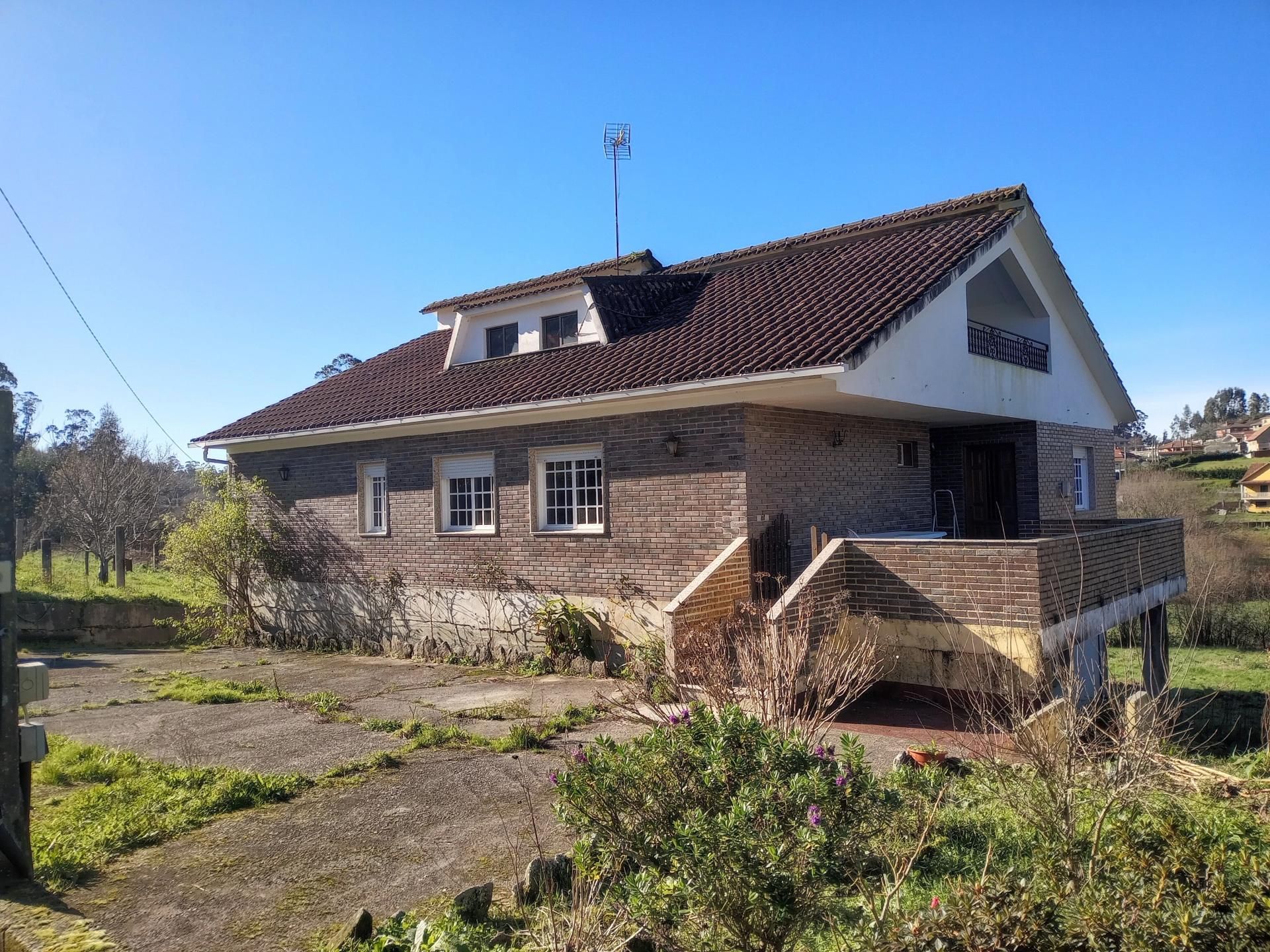 Exterior view of House or chalet for sale in Pazos de Borbén  with Heating, Terrace and Balcony