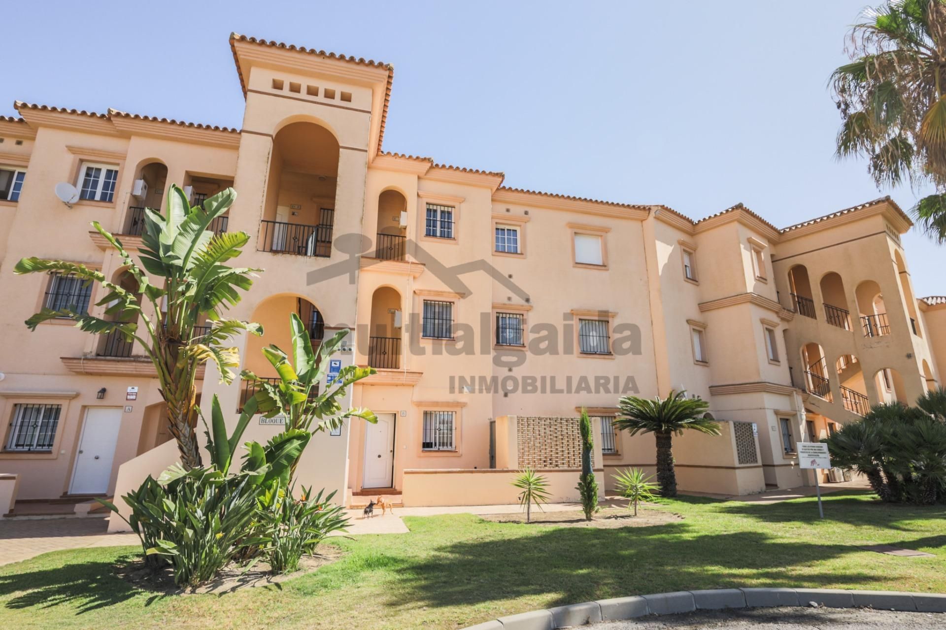 Vista exterior de Pis en venda en Sanlúcar de Barrameda amb Jardí privat, Terrassa i Piscina comunitària