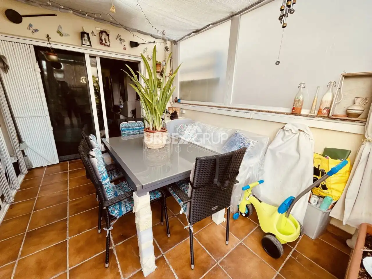 Terrasse von Wohnung zum Verkauf in Terrassa mit Klimaanlage, Heizung und Privatgarten