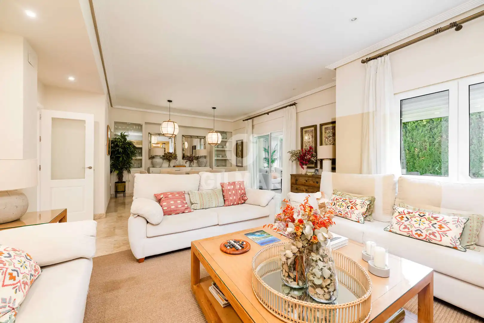 Living room of Houses for sale in Montequinto  with Heating, Private garden and Swimming Pool