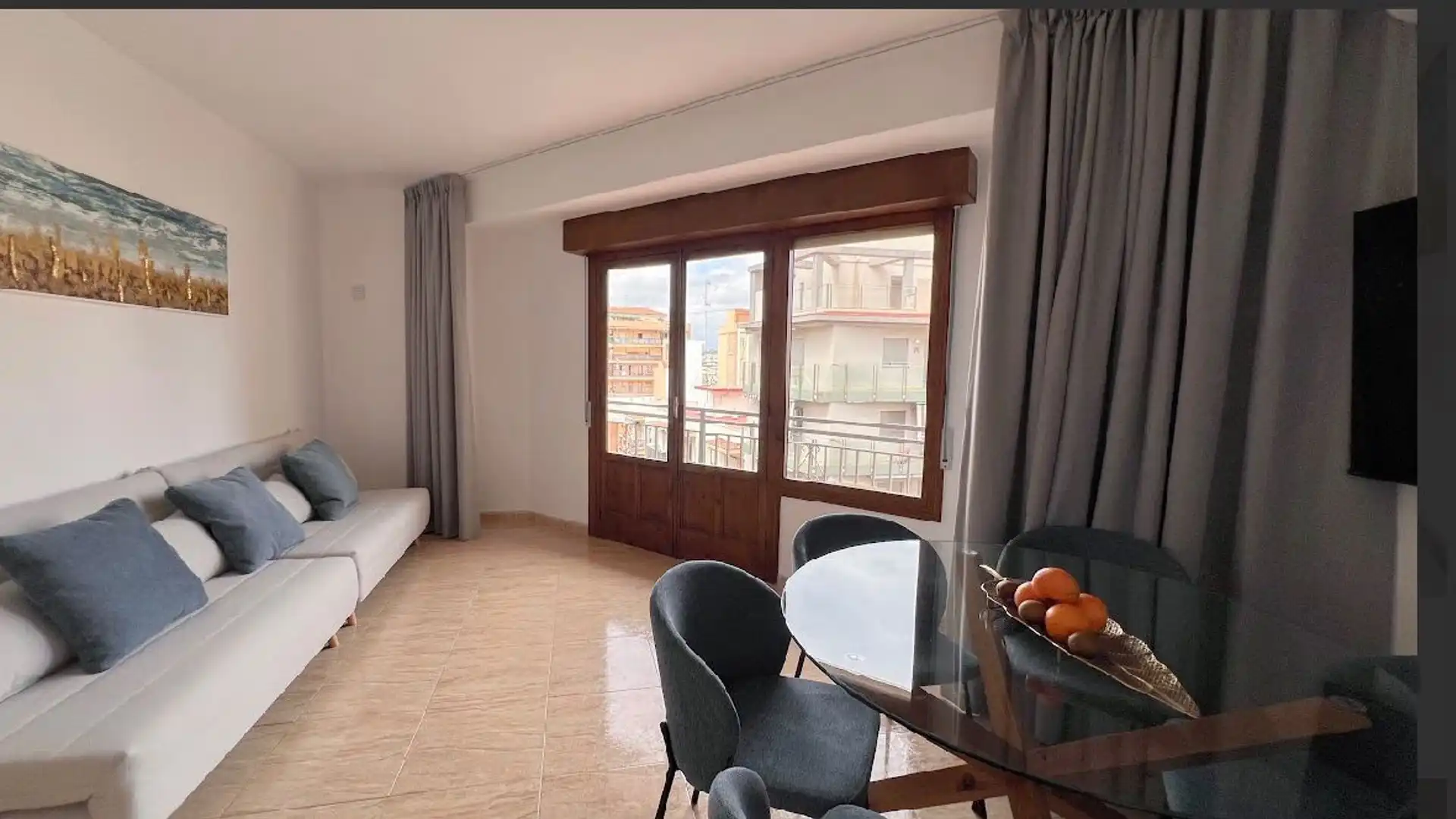 Sala de estar de Piso de alquiler en Calpe / Calp con Aire acondicionado, Terraza y Amueblado