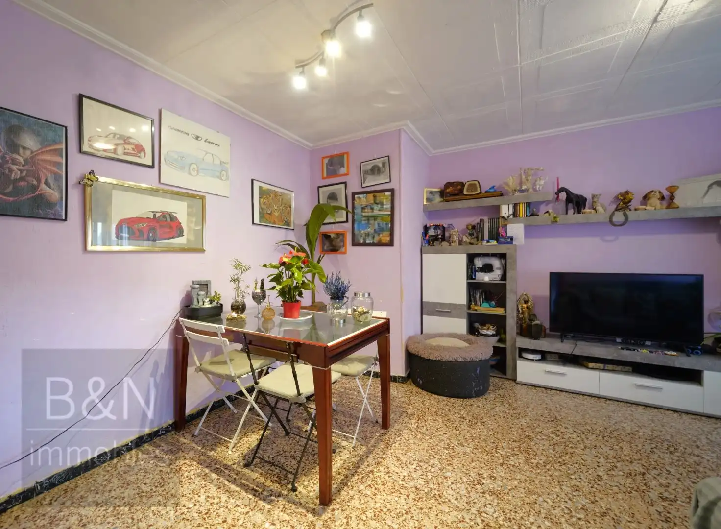 Sala de estar de Ático en venta en Terrassa con Terraza