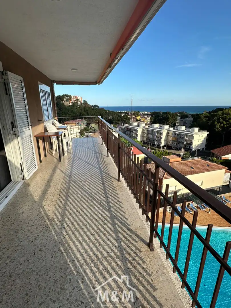 Balcony of Attic for rent in Castelldefels  with Heating, Terrace and Community pool