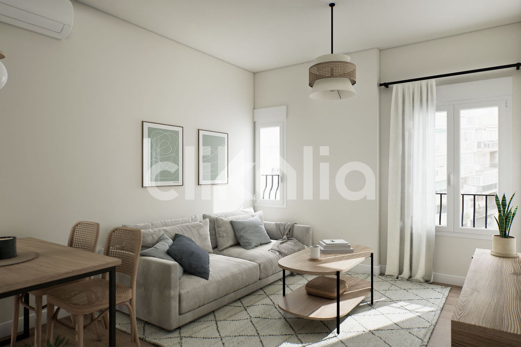 Living room of Flat for sale in Málaga Capital  with Air Conditioner