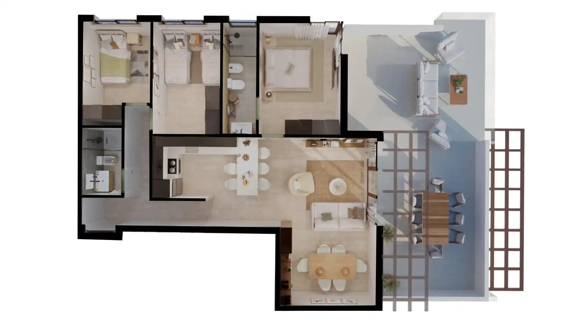 Habitación de Apartamento en venta en Vera con Aire acondicionado, Terraza y Trastero