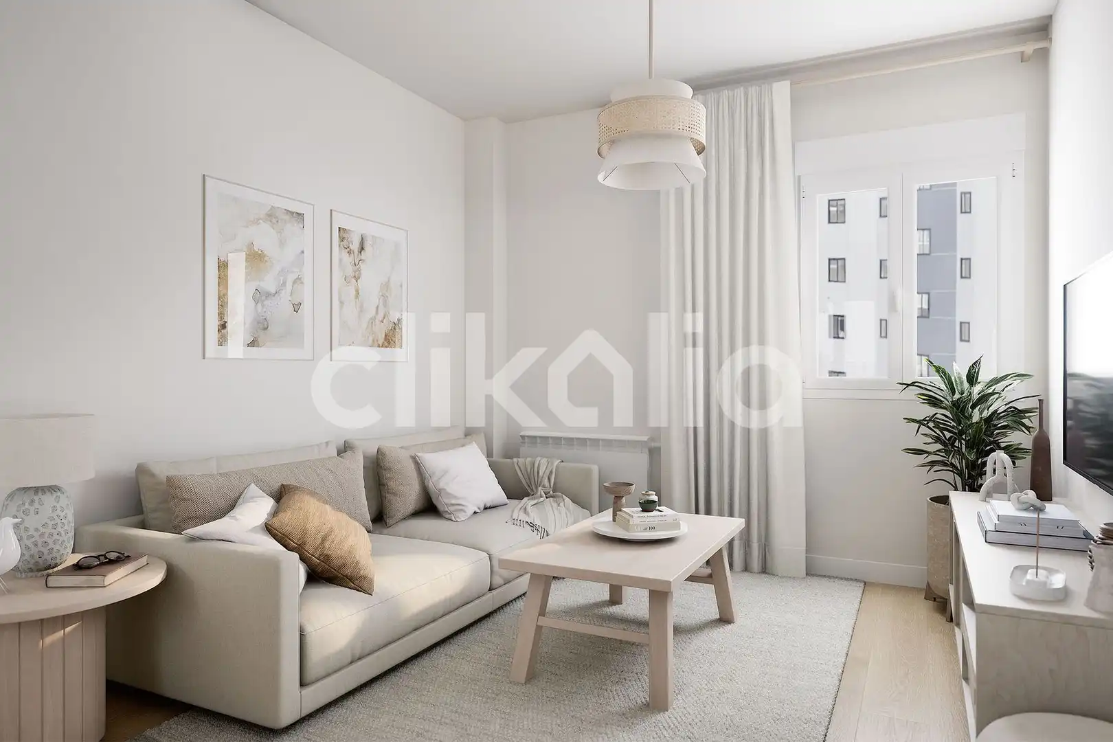 Sala de estar de Piso en venta en  Madrid Capital con Aire acondicionado, Calefacción y Terraza
