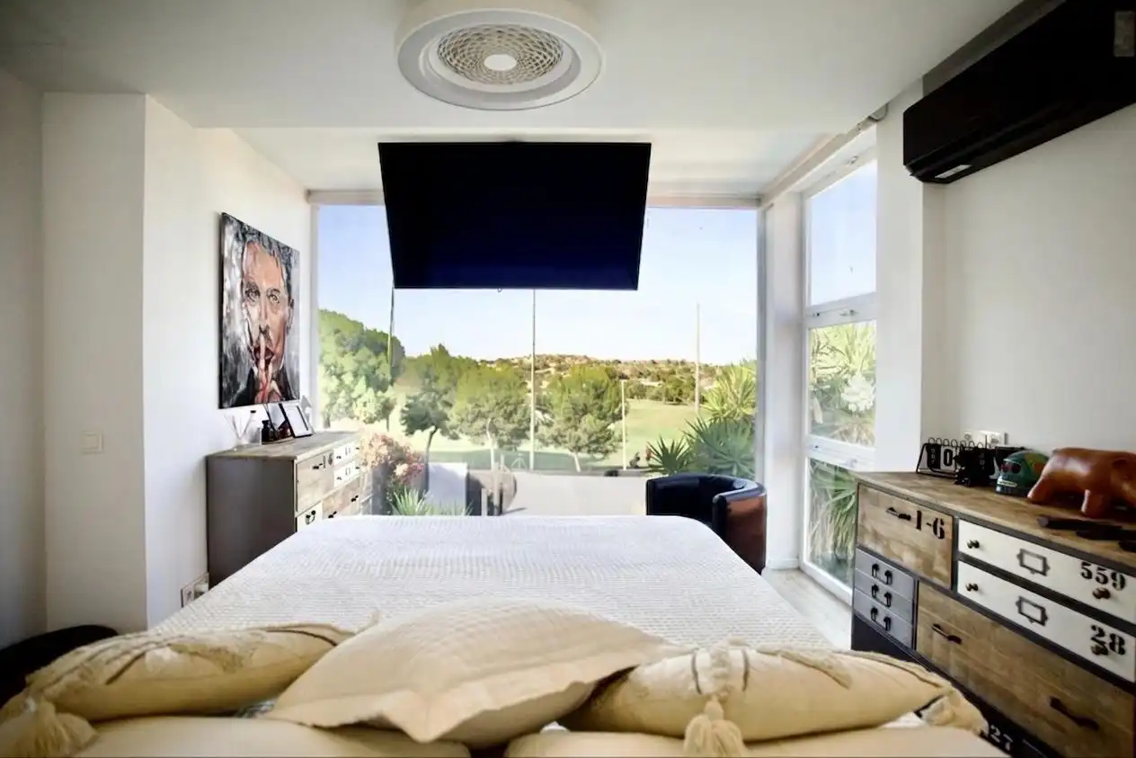 Bedroom of Detached homes for sale in Monforte del Cid  with Air Conditioner, Private garden and Parquet flooring