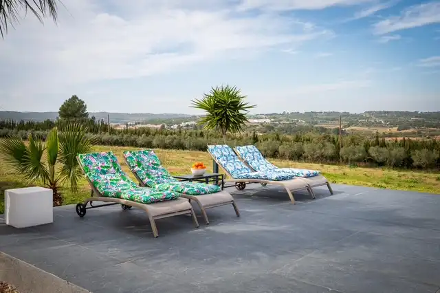Terraza de Finca rústica en venta en La Riera de Gaià con Aire acondicionado, Calefacción y Jardín privado