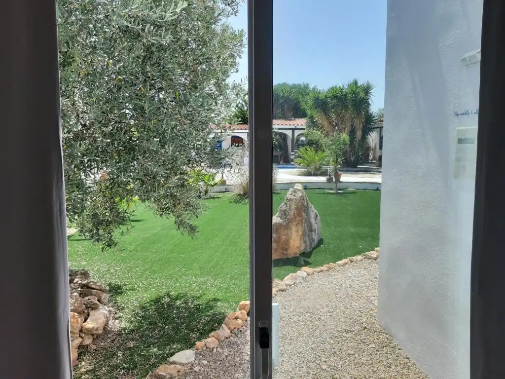 Garten von Haus oder Chalet zur Miete in L'Ametlla de Mar  mit Klimaanlage, Privatgarten und Schwimmbad