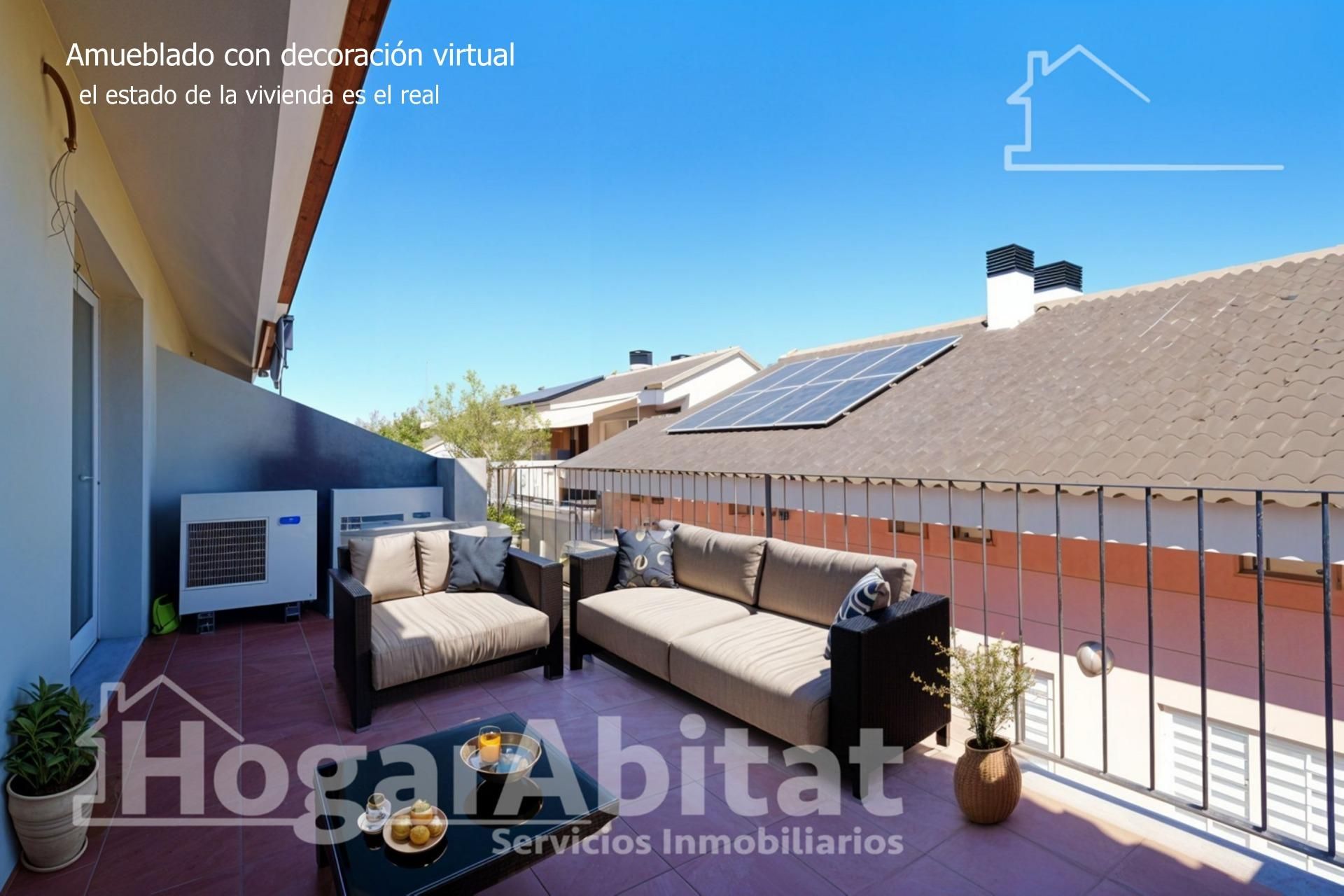Terrace of Single-family semi-detached for sale in Moncada  with Air Conditioner, Heating and Terrace