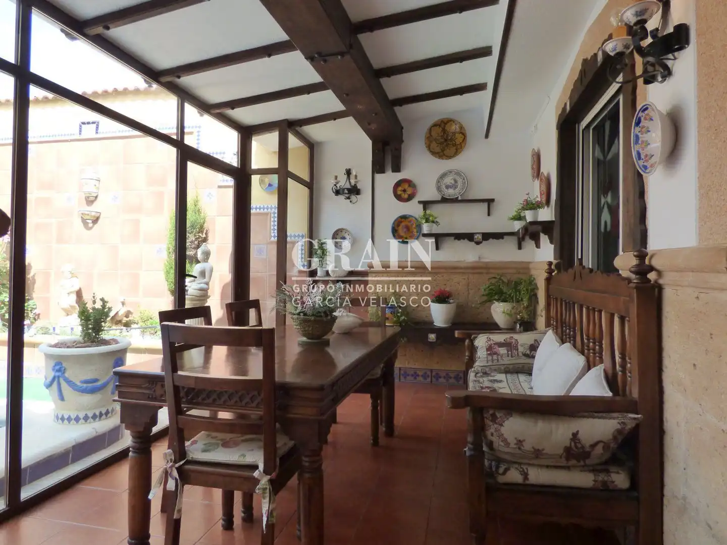 Garden of Houses for sale in Albacete  with Air Conditioner, Heating and Private garden