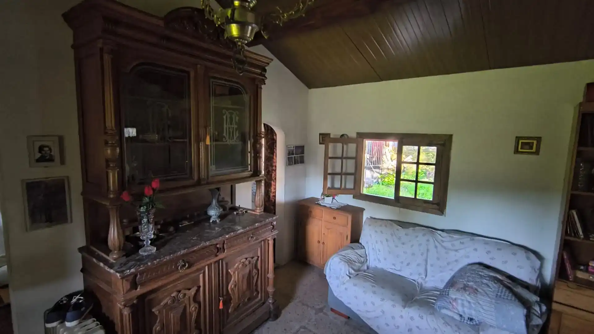 Sala de estar de Piso en venta en A Cañiza   con Calefacción, Jardín privado y Terraza