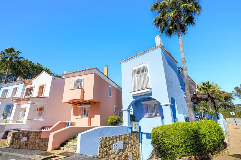Exterior view of Detached homes for sale in Marbella  with Air Conditioner, Terrace and Swimming Pool