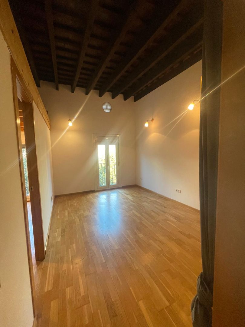 Sala d'estar de Apartament de lloguer en  Barcelona Capital amb Aire condicionat, Parquet i Rentadora