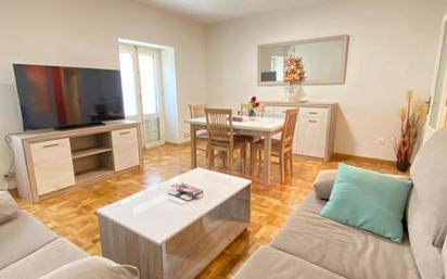 Living room of Flat for sale in Segovia Capital  with Heating, Terrace and Furnished