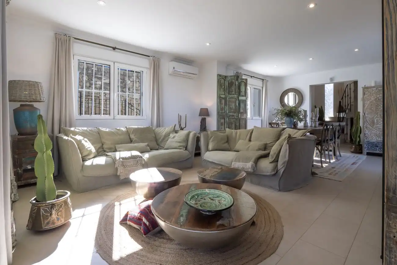 Living room of Houses for sale in Jávea / Xàbia  with Private garden, Terrace and Swimming Pool