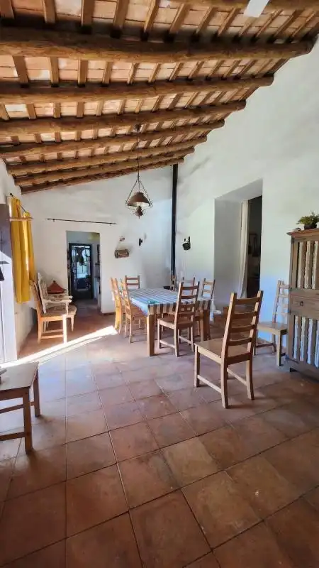 Dining room of Country homes for sale in Cazalla de la Sierra  with Heating, Terrace and Furnished