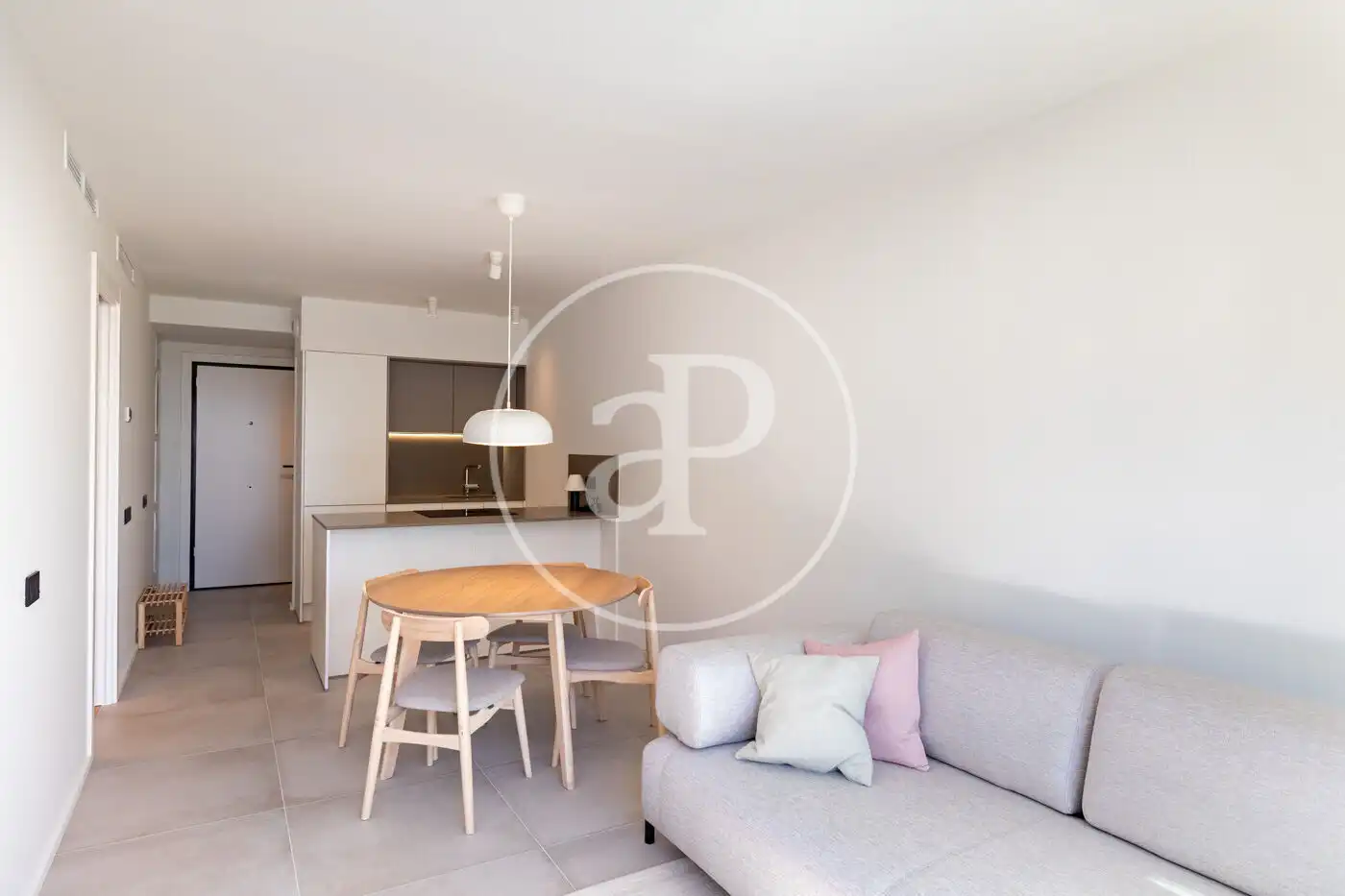 Wohnzimmer von Wohnung zum Verkauf in Barcelona mit Klimaanlage, Heizung und Terrasse