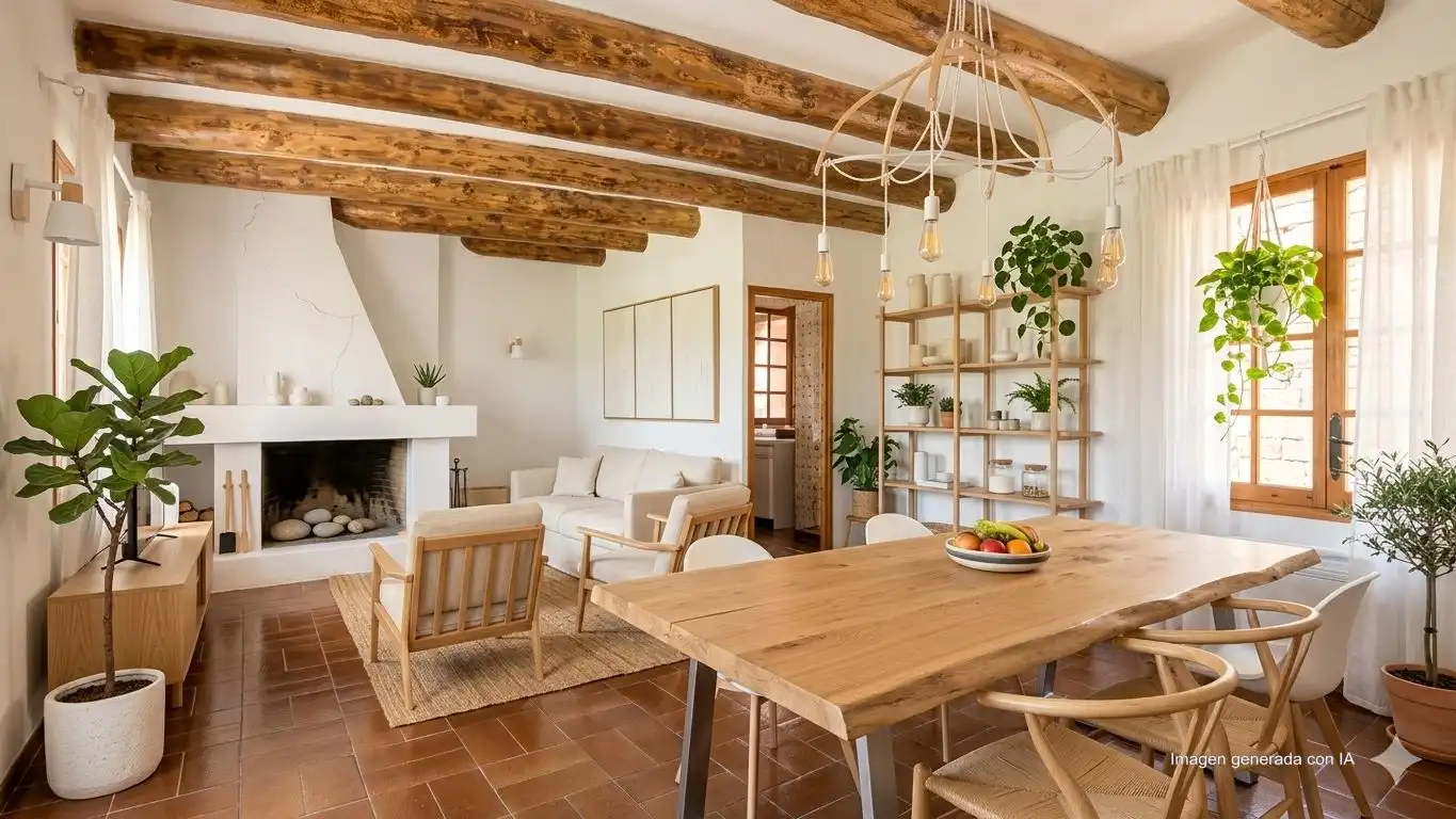 Sala de estar de Casa adosada en venta en Àger con Calefacción, Terraza y Amueblado