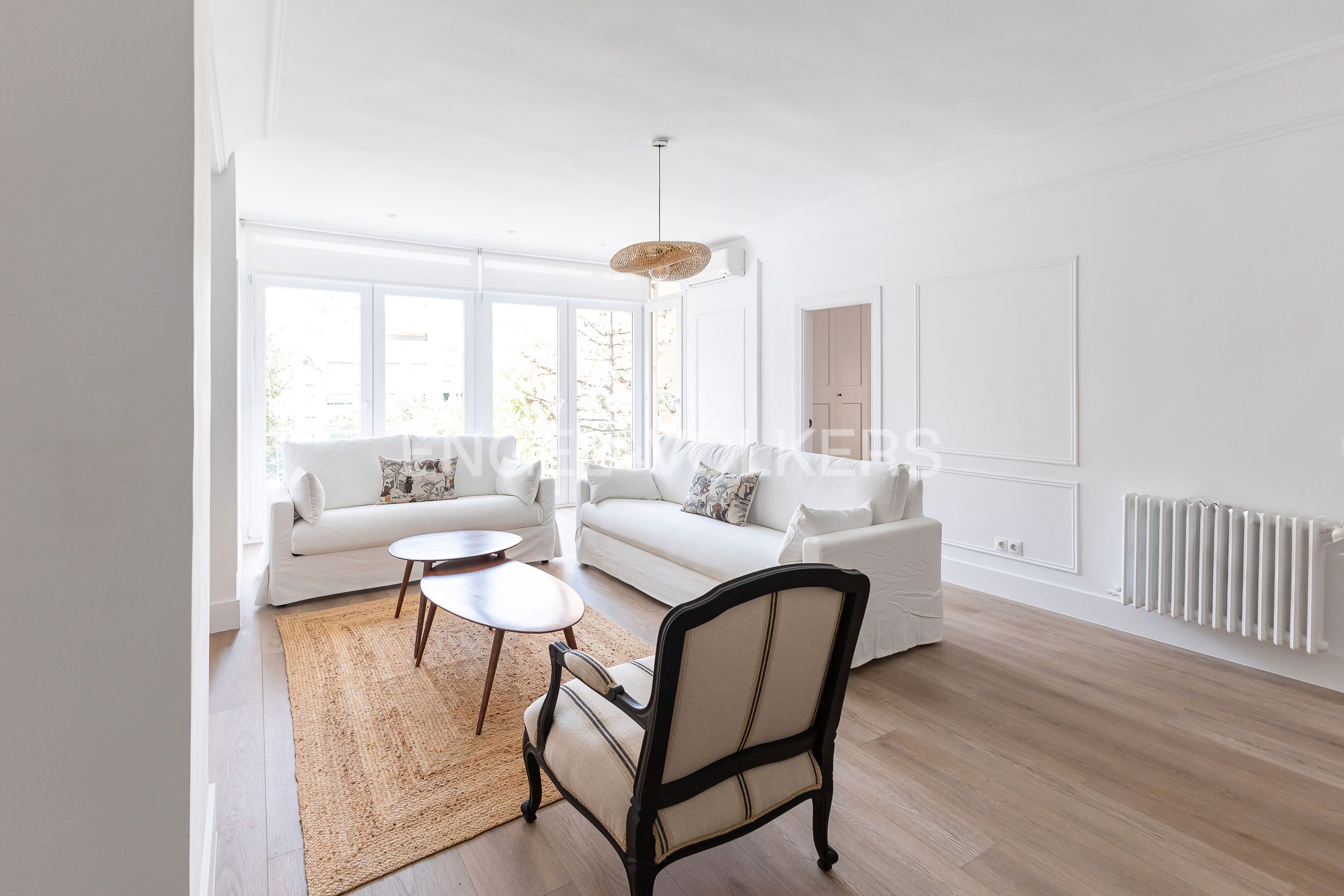 Living room of Apartment to rent in  Madrid Capital  with Air Conditioner, Heating and Terrace